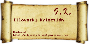 Illovszky Krisztián névjegykártya