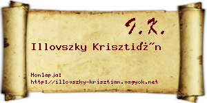 Illovszky Krisztián névjegykártya