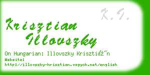 krisztian illovszky business card